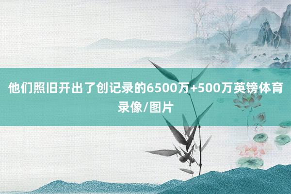 他们照旧开出了创记录的6500万+500万英镑体育录像/图片